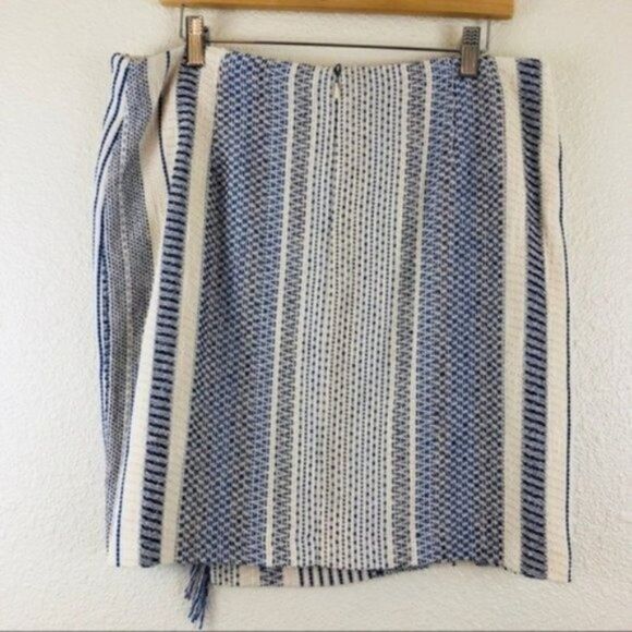 HALOGEN Fringe Faux Wrap Pencil Skirt  - Picture 7 of 7